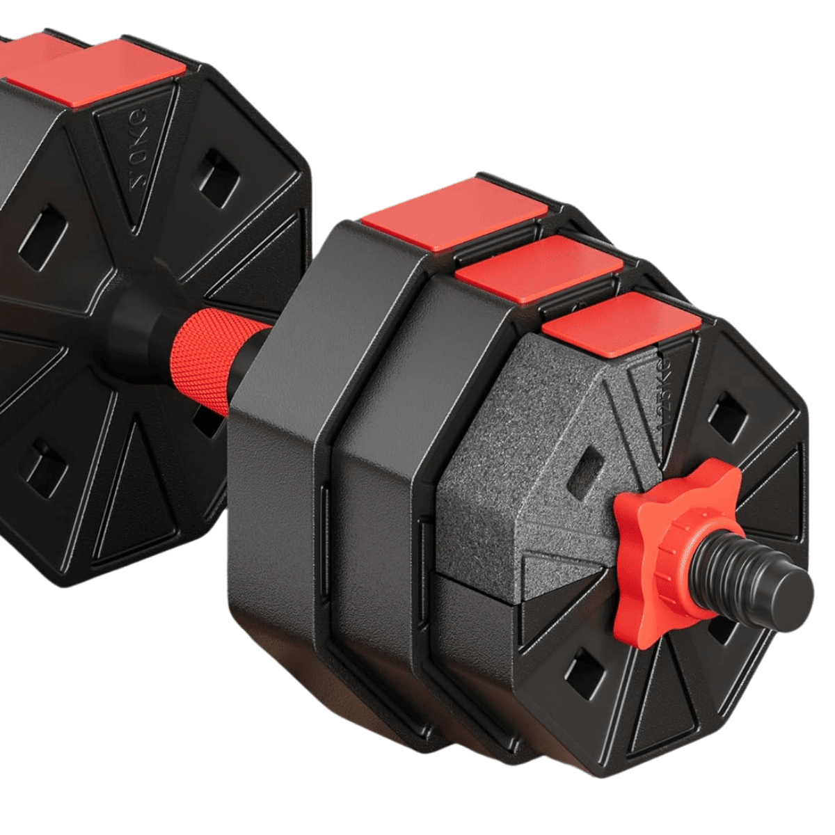 Linea Sport - Set De Mancuernas Hexagonales 20 Kg Con Recubrimiento Pvc