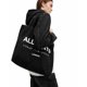 thumbnail image 4 of Bolso tote AllSaints M170XB de lona de algodón negro, 4 of 4