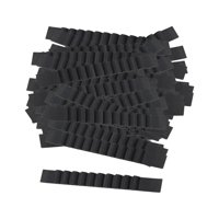 Magideal - Tiras De Silicona Para Colgar 100 Piezas Con Colgadores Automáticos , Negro 10X90Mm