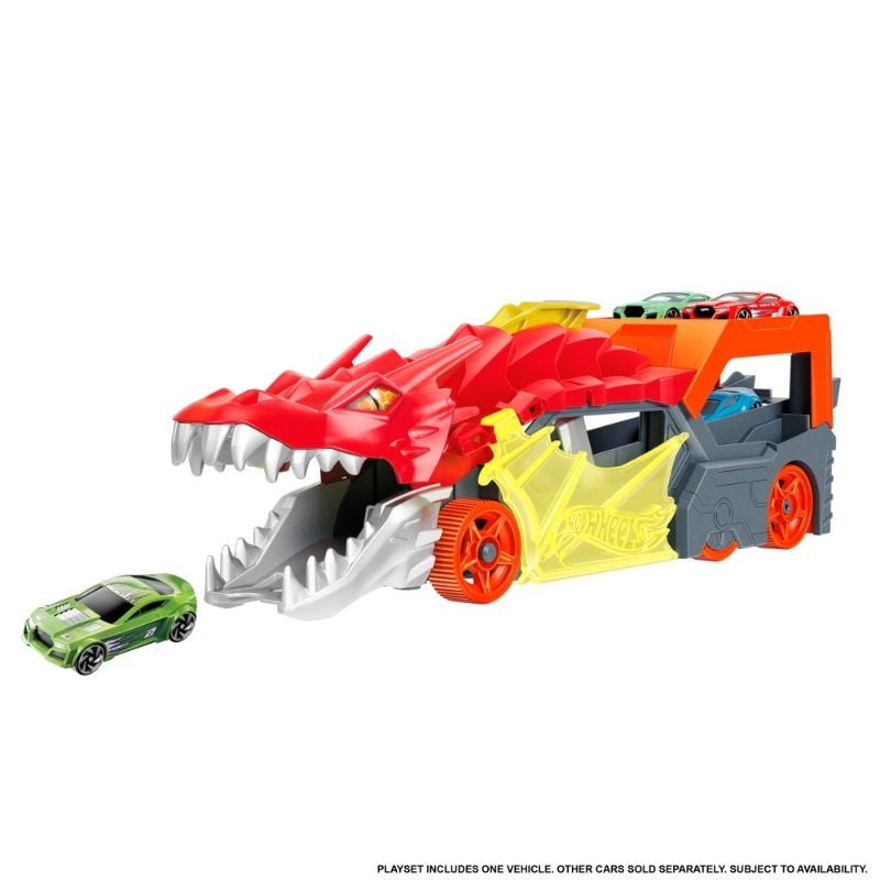 Hot Wheels - Juguetes Pista De Carrera Remolque De Dragón