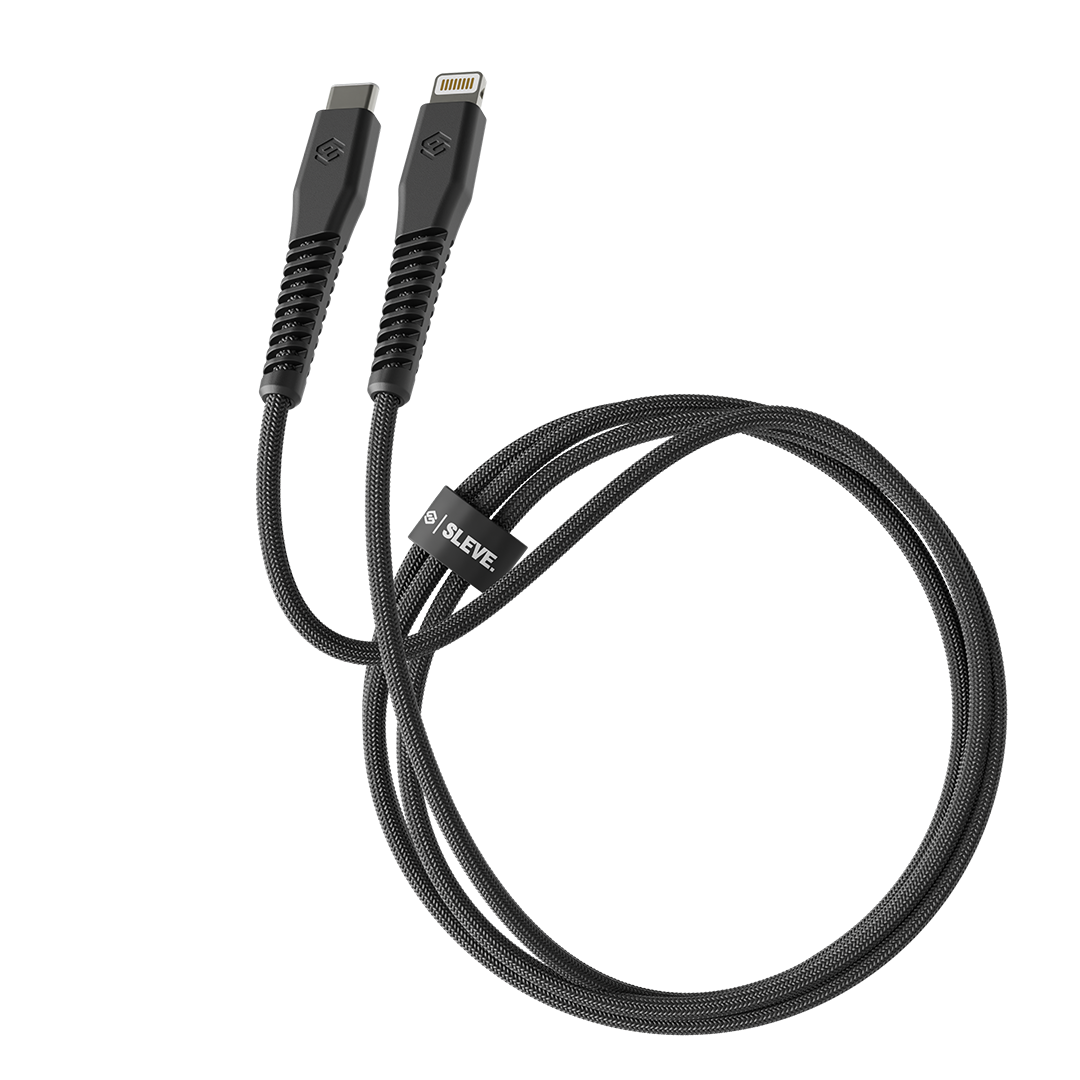 Cable Cargador Sleve Line X Usb Tipo C A Lightning Black