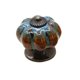 thumbnail image 3 of Ronda de calabaza forma de cerámica gabinete tire perillas azul, 3 of 5