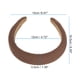 thumbnail image 3 of REGALWOVEN 1 Pc Diadema de Moda Simple y Elegante de Sarga para Mujeres y Niñas 6.50"x5.91" Marrón Oscuro, 3 of 4