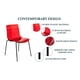 thumbnail image 4 of Silla de comedor LeisureMod transparente de acrílico rojo lucite (2), 4 of 9