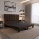 thumbnail image 4 of Cama 2 Plazas Con Respaldo y bases divididas de 150 X 190cm Tapizada en Lino Chocolate Oscuro, 4 of 5
