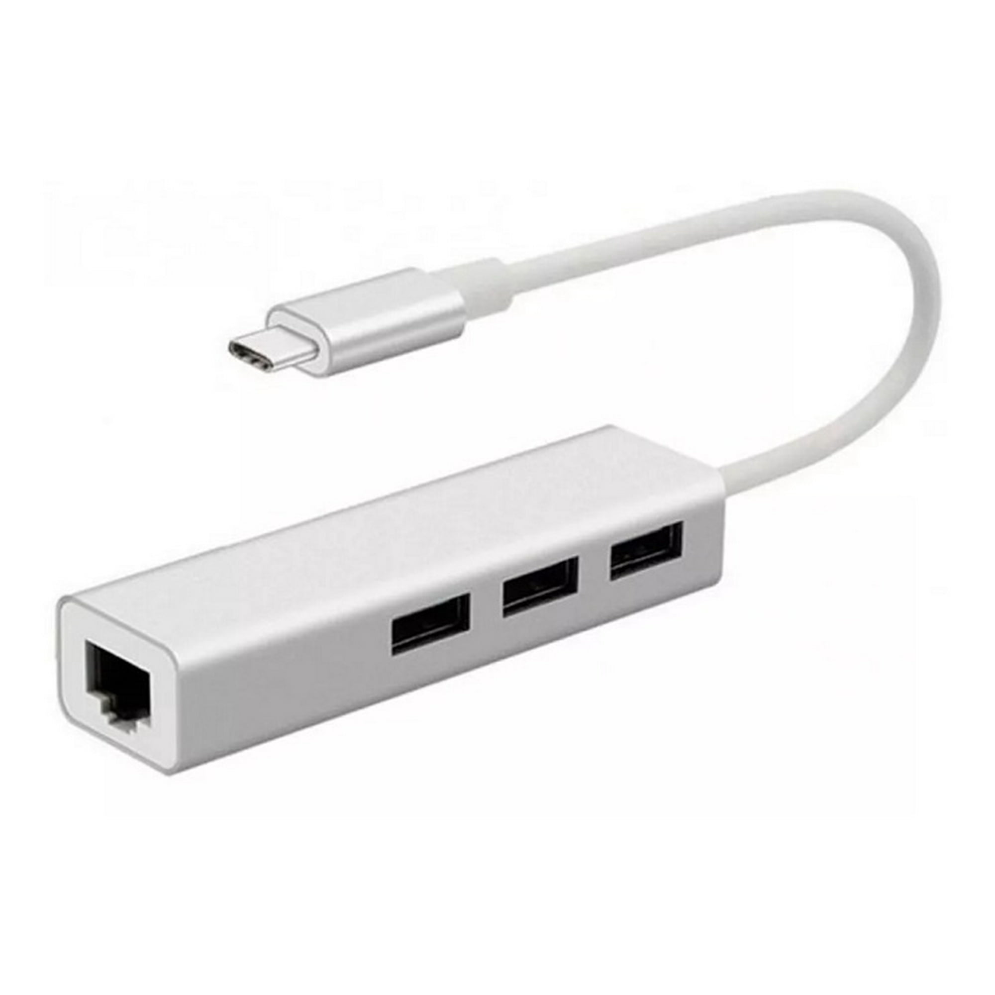 Genérico - Adaptador Hub Usb-c A Ethernet Red Lan Rj45 +3 Usb 2.0