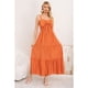 thumbnail image 3 of Maxi Vestido Mujer Largo Liso Tirantes Ajustables Eventos Fiesta 3361, 3 of 3