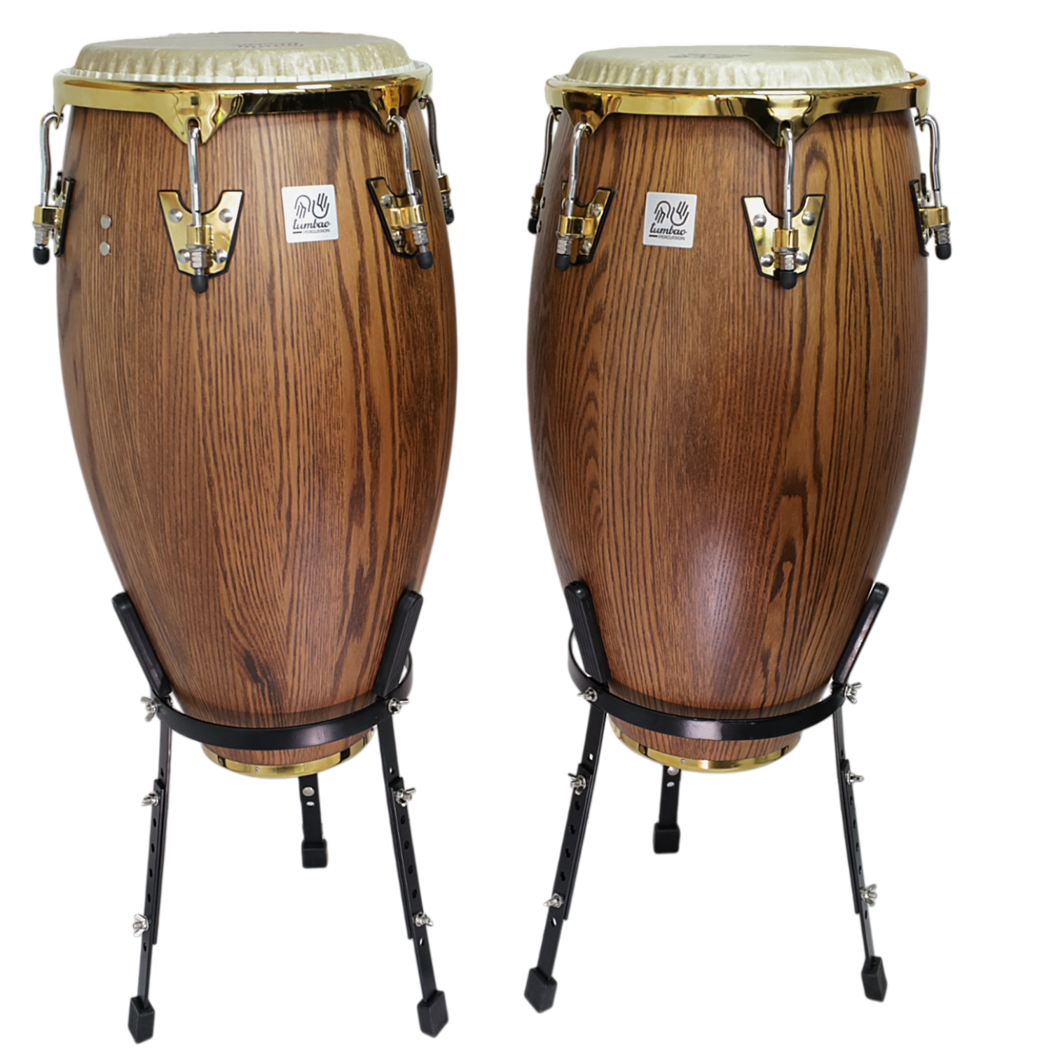 Tumbao Percussion - Set Conga 11.75 & 12.5Xh30'' Café Oscuro + Stand