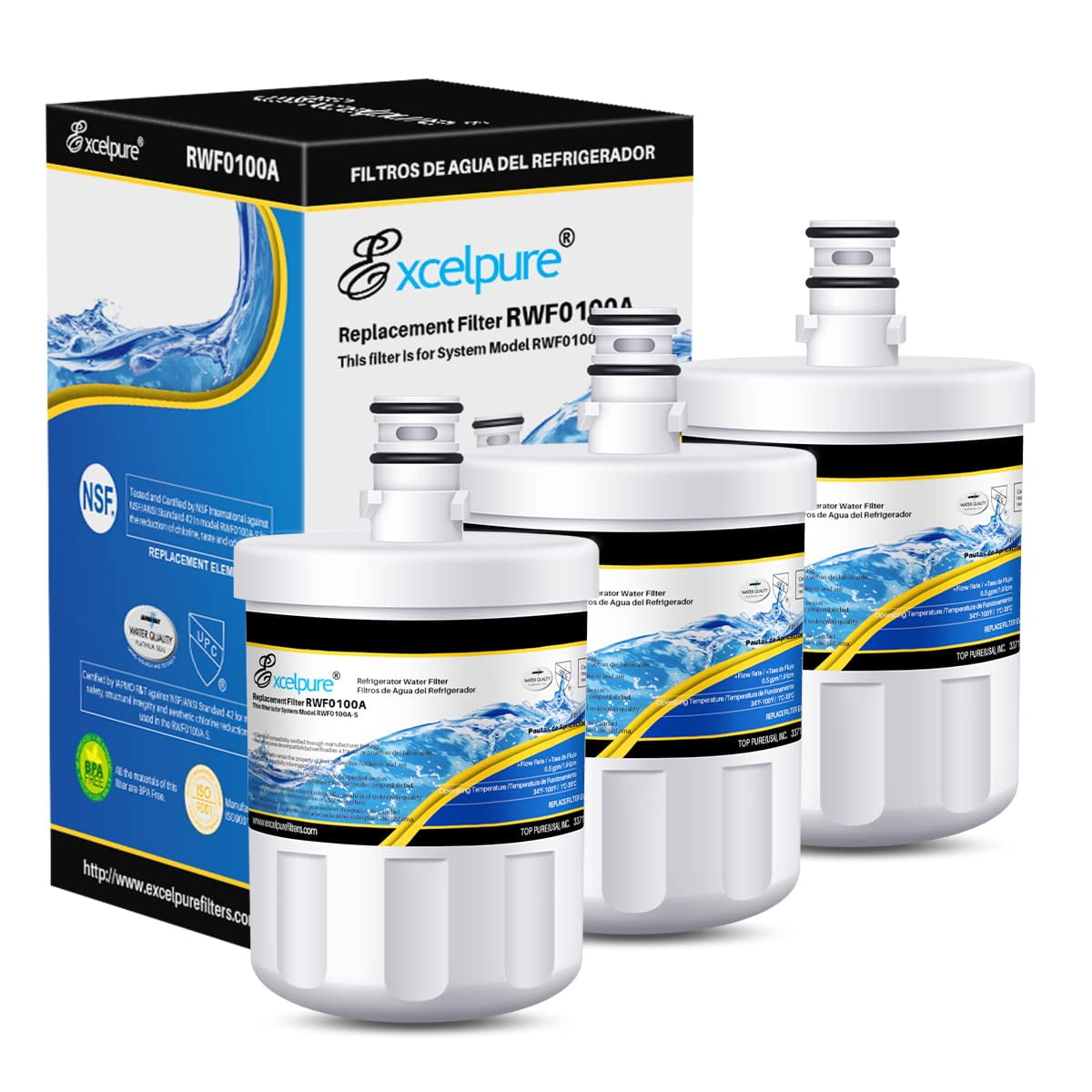 Excelpure - Filtro De Agua De Refrigerador De Repuesto Para Lg Lt500p