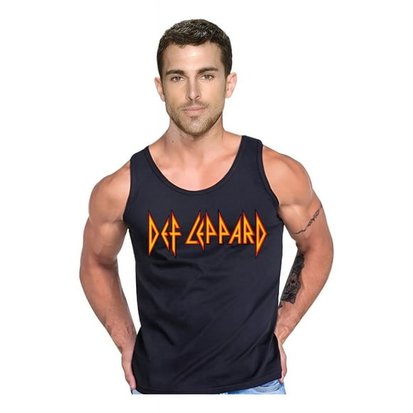 Polera Estampada Rock Def Leppard Musculosa Tank Gym Life Talla S Negro Hombre