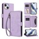 thumbnail image 1 of Funda Cartera Mariposa para [iPhone 14] con Soporte y Cremallera Morado claro, 1 of 6