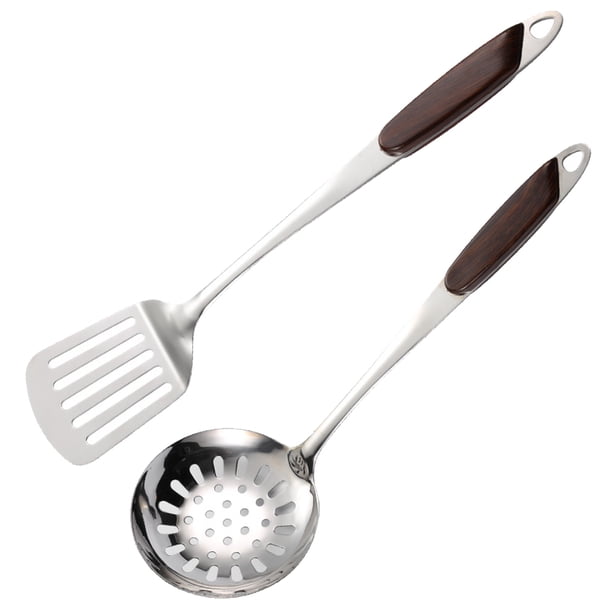 Utensilios de cocina Pala de cocina de acero inoxidable Aislamiento Sarga Cuchara de sopa Colocación de cuchara de arroz