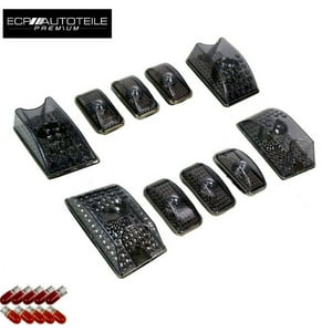 Ecp-Autoteile Fit For 03-09 Hummer H2 / H2 Sut Cab Car Roof Clearance Marker Lights Tinted Iron/Smoked