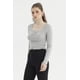 thumbnail image 2 of Polera Mujer Escote Abotonado Gris Melange, 2 of 4