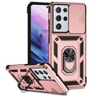 Estuche Gangxun Para Samsung Galaxy S21 Ultra, Soporte Giratorio 360°, Estilo Mecánico Y Magnético