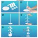 thumbnail image 4 of Soporte para controlador y auriculares KELJUN, blanco y elegante diseño, 4 of 7