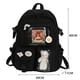 thumbnail image 1 of Preppy Style Large Capacity Students School Bags Casual Canvas Female Backpack Fashion Patchwork Women Knapsack with Card Badge, 1 of 3