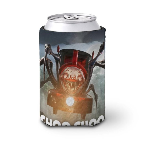 Choo-Choo Charles Funda enfriadora de latas, aislante de bebidas para mantener frías o calientes, funda térmica plegable para latas, portabebidas reutilizable
