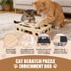 thumbnail image 2 of Caja de enriquecimiento con rompecabezas y rascador para gatos de madera maciza MB MBEAU, 2 of 7