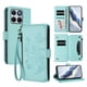 thumbnail image 1 of Funda Cartera Mariposa para [Motorola Edge 70 Fusion] con Soporte y Cremallera Verde menta, 1 of 6