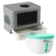 thumbnail image 1 of Arenero Gatos Cuadrado 48x36x38 + Dispensador Agua Mascotas 2L Verde, 1 of 6