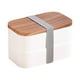 thumbnail image 3 of Contenedor De Almuerzo Para Microondas, Caja Bento Reutilizable Ligera Para Cenar Fuera En Casa, Color Blanco, 3 of 3