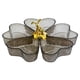thumbnail image 1 of Bandeja Para Servir Dividida, Bandeja Decorativa De 5 Rejillas Para Aperitivos, Frutas Secas Dulces, Gris Con Conejo Dorado, 1 of 3