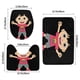 thumbnail image 3 of El Mundo de Ryan Juego de 3 alfombras de baño de coral fleece: tapete de baño + alfombra de inodoro en forma de U + funda de tapa de inodoro en forma de O, 3 of 6