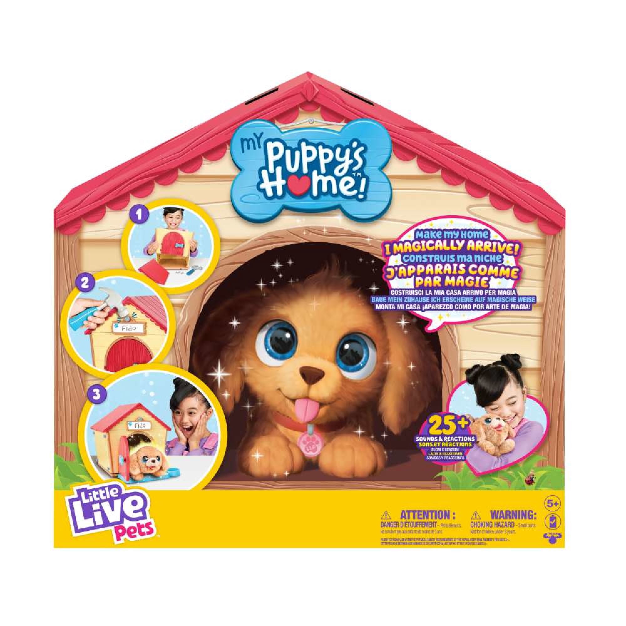 Peluche interactivo Little Live Pets - Perrito en Casita