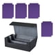 thumbnail image 1 of Caja De Baraja De Cartas Coleccionables, Juguete De Tarjeta De Recolección Fuerte, Estuche Para Tarjetas Deportivas De Cuero PU, Negro, Gris Y Morado, 1 of 5