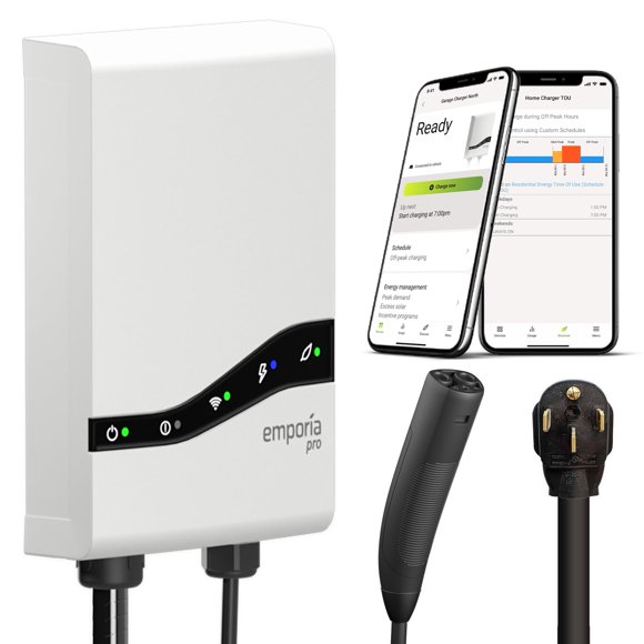 Cargador de Batería EMPORIA Pro Nivel 2 48A 240V Cable de 7.5 m