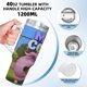 thumbnail image 5 of Mia y Codie Vaso aislado de acero inoxidable con asa, diseño temático, regalo para familia, amigos y fans; incluye pajita y encaja en el portavasos estándar, 40 oz, 5 of 6