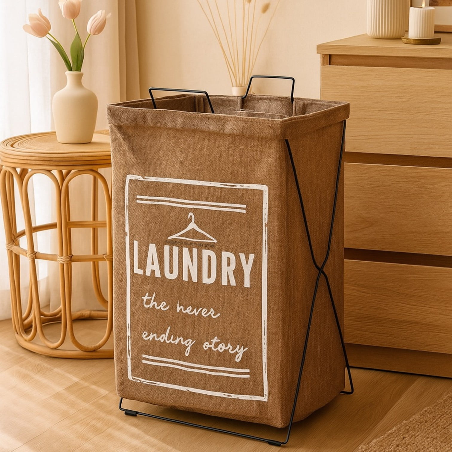 Genérico - Cesta Canasto Para Ropa Sucia Plegable Marron