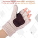 thumbnail image 4 of Guantes de lana con aislamiento térmico sin dedos para mensajes de texto para mujeres y hombres, mitones convertibles de punto cálidos de invierno con solapa, 4 of 6