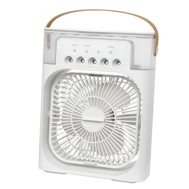 Ventilador De Nebulización Pequeño Ventilador De Refrigeración Silencioso 3 Velocidades Ventiladores USB Para Automóvil Interior Oficina Blanco