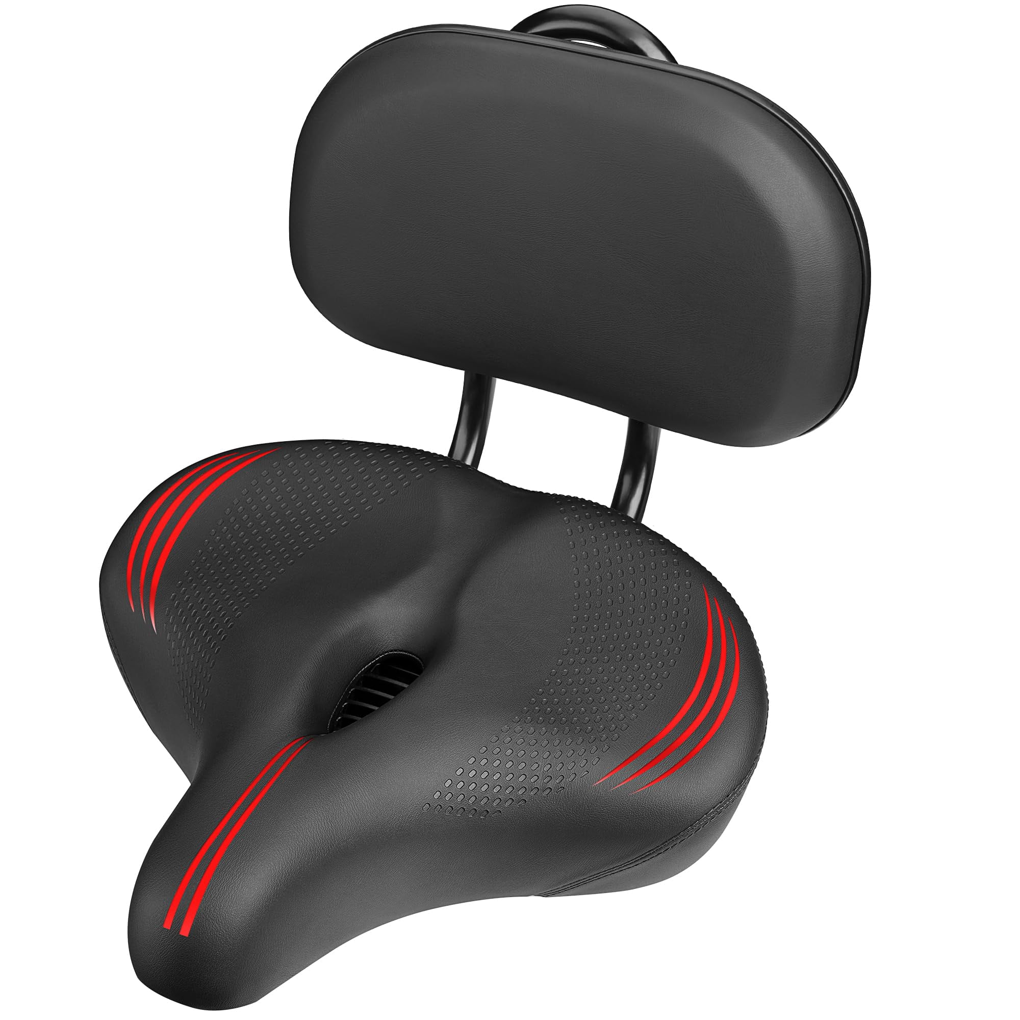 Asiento De Bicicleta Coolwufan De Gran Tamaño Con Respaldo Ajustable