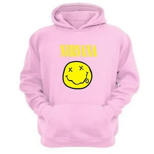 Genérico - Polerón Canguro Nirvana Rosa Talla L Unisex