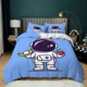 thumbnail image 2 of Astronaut Duvet Cover Set King Size Cartoon Astronaut Star Moon Pattern Bedding Set Microfiber Space Theme Full Twin Quilt Cover, 2 of 5