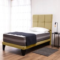 Colbox - Cama Europea Valencia P + Respaldo Atenas 1 Pl Felpa Beige