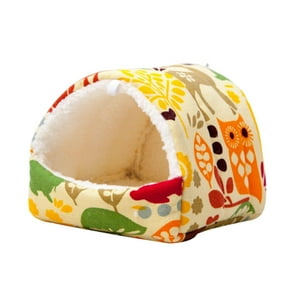 Genérico - Casa Nido Semicerrada Para Hámster, Linda Y Pequeña, Suministros Para Mascotas, Conejillo De Indias, Color Amarillo, M