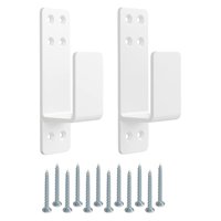 Bothyi - Soportes De Barrera Para Puerta, 2 Uds., Soporte En U Para Madera De 2X4, Para Casa, Garaje, Granero, Color Blanco