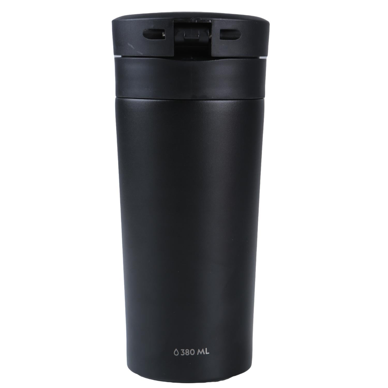 National Geographic - Mug Acero Inoxidable Tapa Con Pulsador Y Antideslizante 380ml Negro