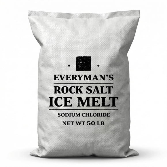 Sal para derretir hielo Rock Salt Home and Country USA EveryMan’s, bolsa de 22,5 kg