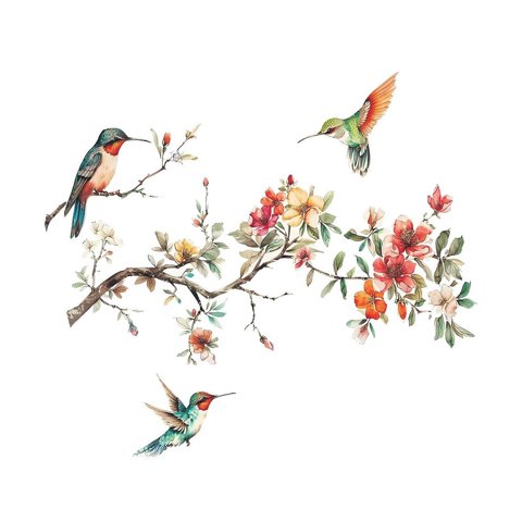Magideal - Pegatinas De Pared Con Diseño De Flores Y Pájaros, Calcomanías De Pared, Arte Moderno, Decorativas, Extraíbles, Calcomanías Decorativas Para La Pared