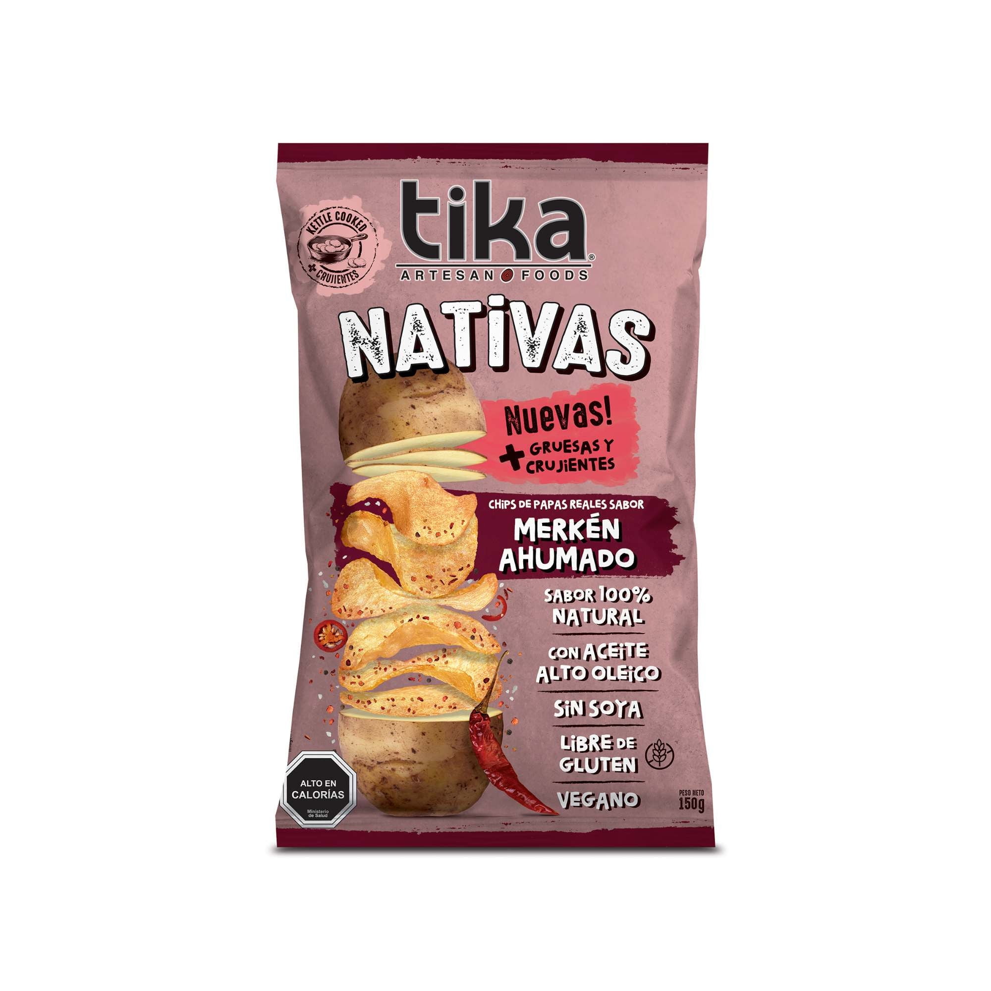 Papas Fritas Nativas Merkén Ahumado 150 g Tika