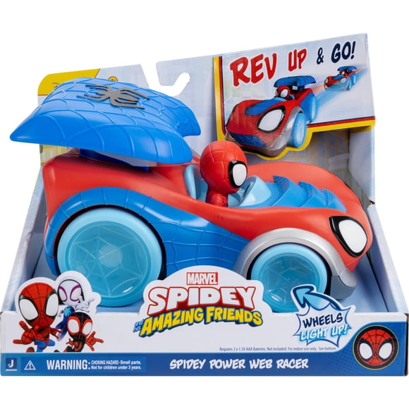 Auto De Juguete Marvel Spidey Power Web Racer De 20 Cm