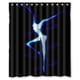 thumbnail image 1 of Atractiva cortina de ducha Dance Genius, juego de cortina de baño con ganchos, tamaño 60 x 72 pulgadas, 1 of 3