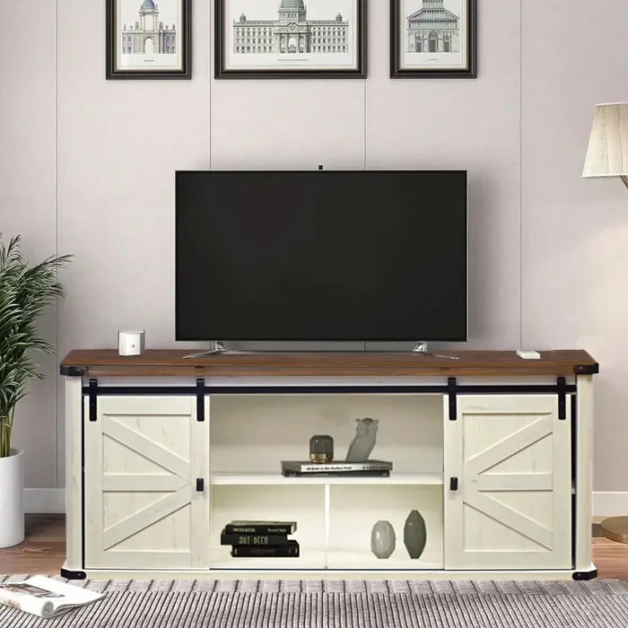 Msa Muebles Santa Ana - Rack Buffet Roble Blanco Miel Tv 55