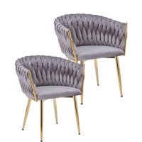 Habita2 Chile - Pack 2 Sitiales Queen Terciopelo - Gris