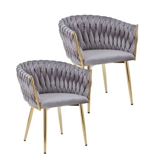 Habita2 Chile - Pack 2 Sitiales Queen Terciopelo - Gris